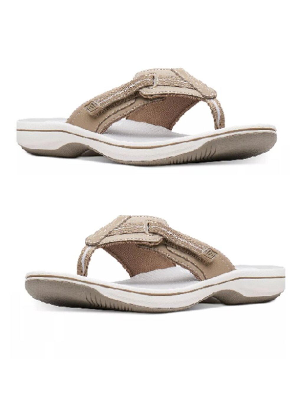 Clarks Women's Brinkley Jazz Lightweight Sand Cloudsteppers Sandals Size 8 NWOBX